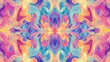 Abstract psychedelic swirls design file showing vibrant color pattern and fluid movement