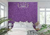 Glitter wallpaper showcased in a luxury home office with evening lighting