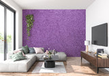 Shimmering purple wallpaper making a statement in an entrance hallway