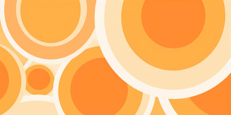 Design file of retro orange geometric circle pattern showing full wallpaper detail