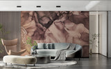 Rose gold wall mural bringing warmth to an entrance hallway