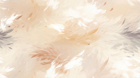 Design file of flowing feather pattern on beige background showing intricate details and natural movement
