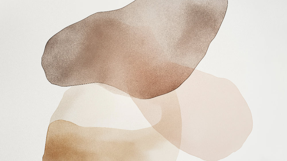 Soft beige watercolor abstract wallpaper design file showing flowing organic shapes and gentle earth tones