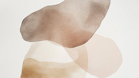 Soft beige watercolor abstract wallpaper design file showing flowing organic shapes and gentle earth tones