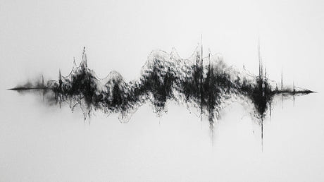 Black and grey abstract sound wave design file showing detailed wave pattern and texture