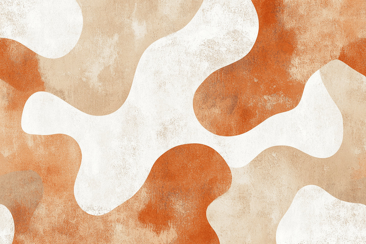 Design file of terracotta abstract wave pattern showing full mural detail