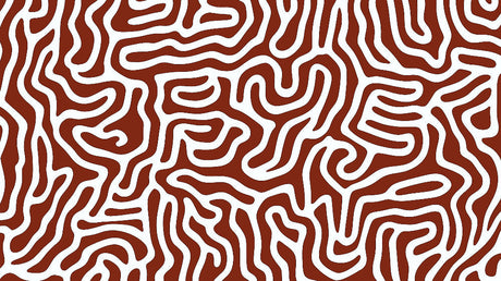 Terracotta geometric pattern design file showing flowing white lines on warm background