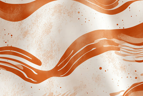 Terracotta abstract waves design file showing fluid pattern detail