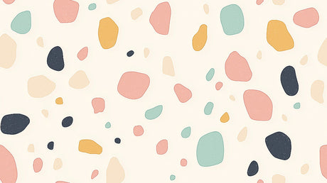Modern abstract wallpaper pattern with organic shapes in pastel colors design file