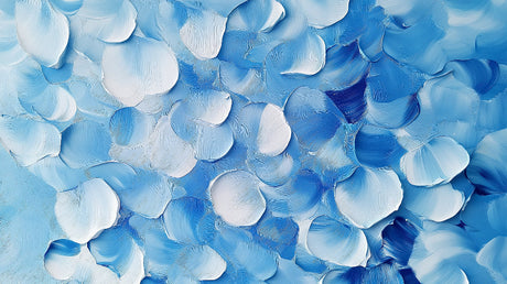 Blue abstract petal wallpaper design file showing textured pattern and artistic details