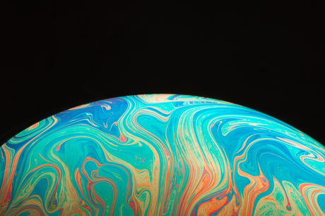 Design file showing detailed turquoise and gold marble wave pattern