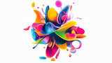 Abstract color explosion wallpaper design file showing vibrant swirls and dynamic patterns