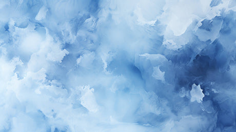 Design file of blue watercolor cloud pattern showing detailed brush strokes and color transitions