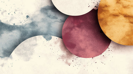 Pink and gold watercolor circles abstract wallpaper design file showing intricate pattern details