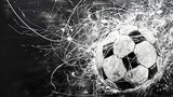 Football Mural Wallpaper | Black and White Dynamic Design