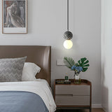 Modern Pendant Light  Terrazzo Globe Glass Shade - Product detail 9
