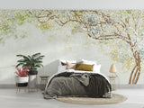 Papier Peint Mural Fleurs de Cerisier | Design Aquarelle Blanc Doux