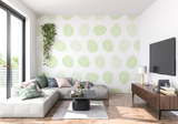 Geometric Mural Wallpaper | Soft Green Circles Pattern