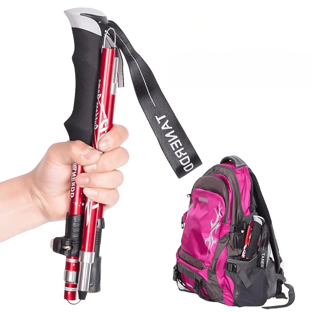 Adjustable Trekking Poles  Foldable Aluminum Hiking Sticks - Detailed view