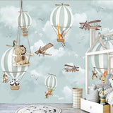 Safari animals wallpaper creating magic in a toddler's bedroom