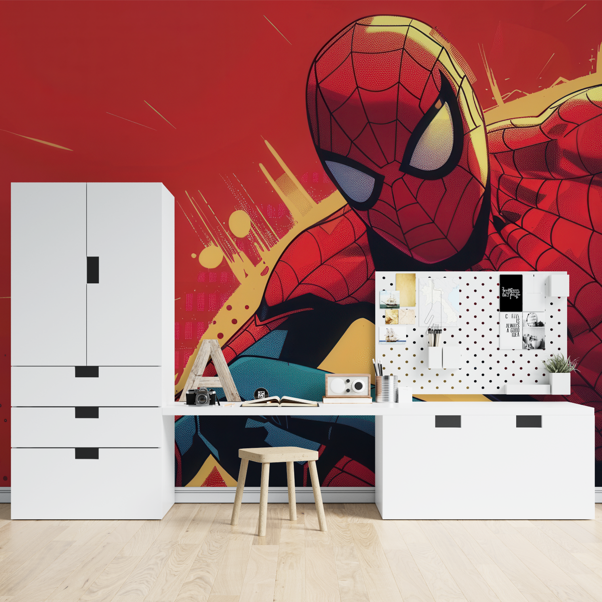 Superhero Mural Wallpaper | Spider-Man Comic Art Design