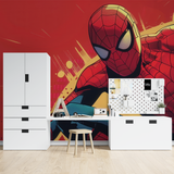 Superhero Mural Wallpaper | Spider-Man Comic Art Design