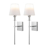 Modern Wall Sconce  Black Metal Frame With White Shade - Product detail 7