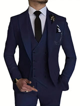 Classic Three Piece Suit  Beige Double-Breasted Design - Product detail 12
