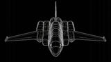 Airplane Line Art Wallpaper design file showing detailed technical drawing on black background