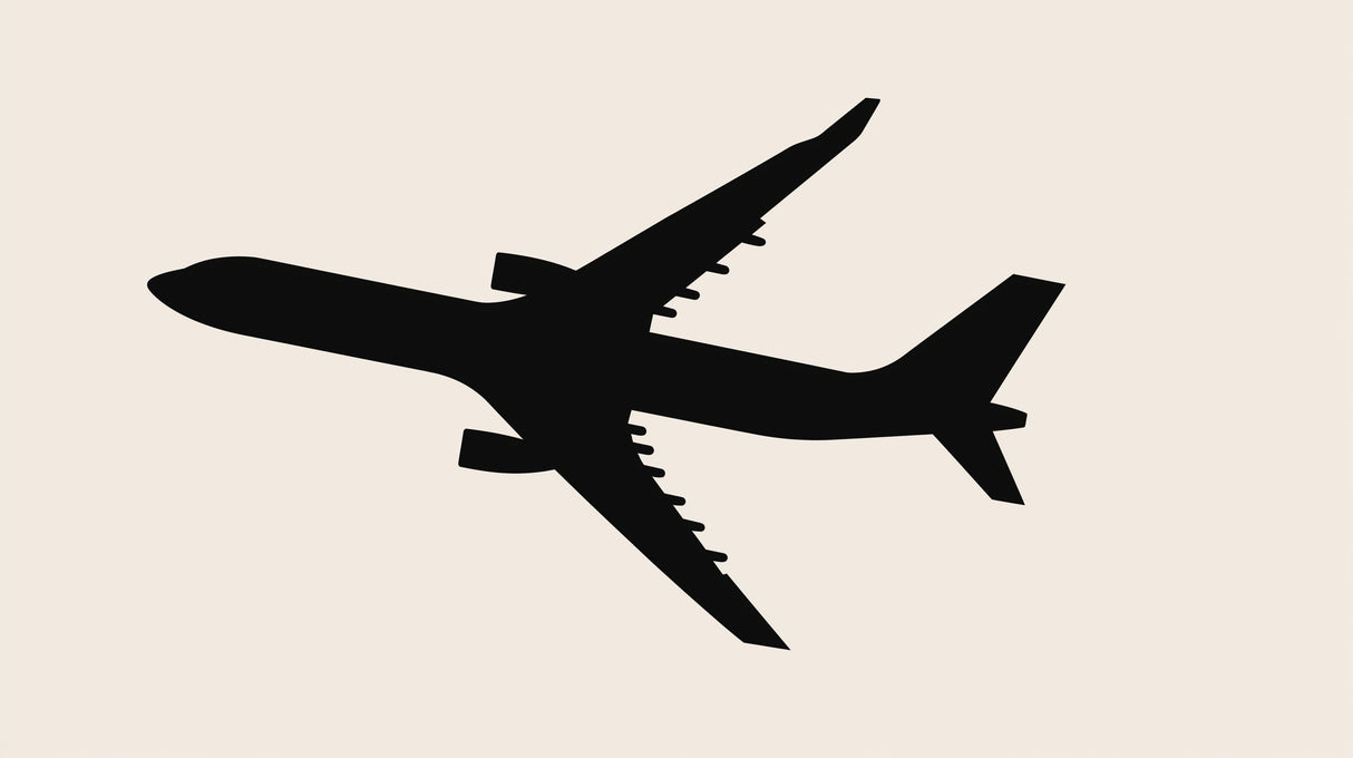 Airplane Mural Wallpaper design file showing black aircraft silhouette pattern