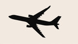 Airplane Mural Wallpaper design file showing black aircraft silhouette pattern