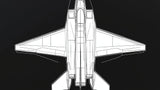 Technical aircraft blueprint design file showing precise white line drawings on black background