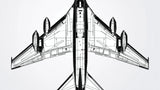 Airplane blueprint design file showing detailed technical drawing in black and white
