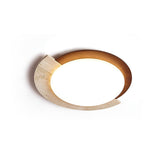 Modern Travertine Ceiling Light  Oval Wood Acrylic Design - Product detail 15