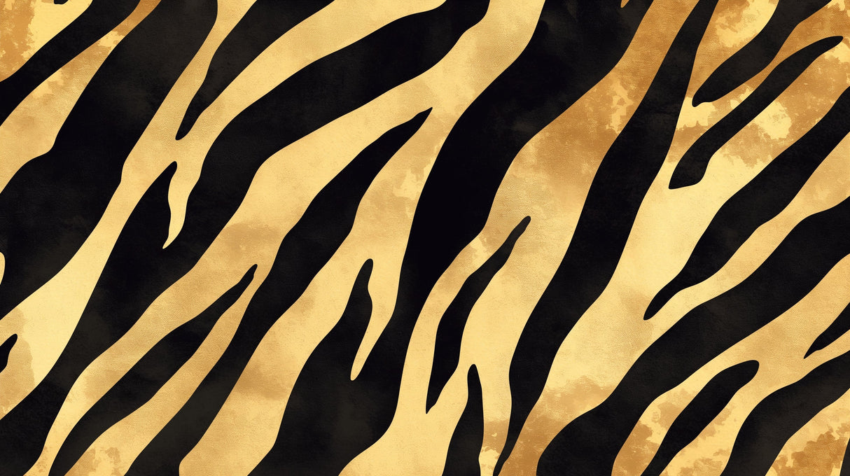 Tiger pattern design file showing detailed black and gold stripes with metallic finish