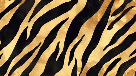 Tiger pattern design file showing detailed black and gold stripes with metallic finish