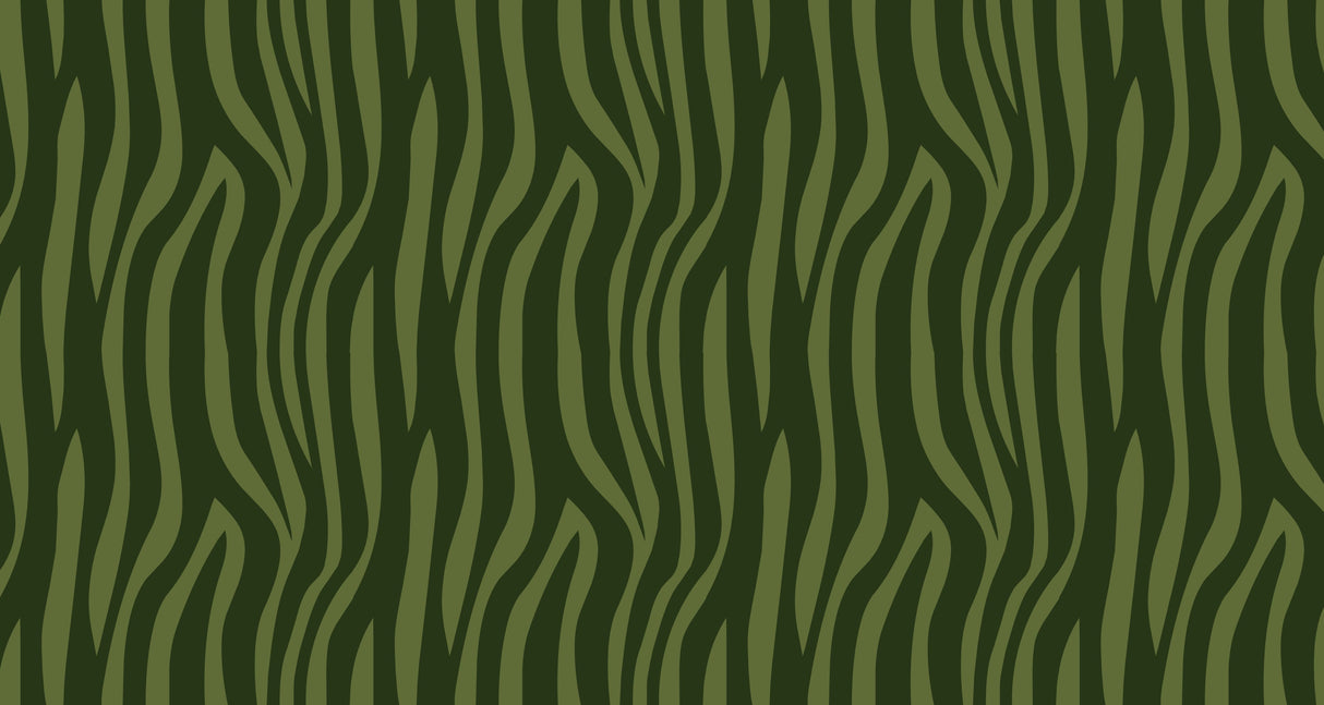 Green zebra pattern wallpaper design file showing fluid stripes and organic movement