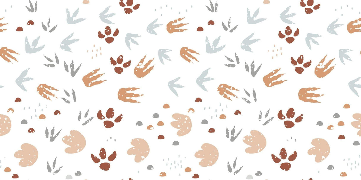 Animal tracks and birds design file showing detailed pattern on white background