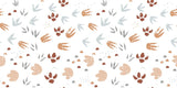 Animal tracks and birds design file showing detailed pattern on white background