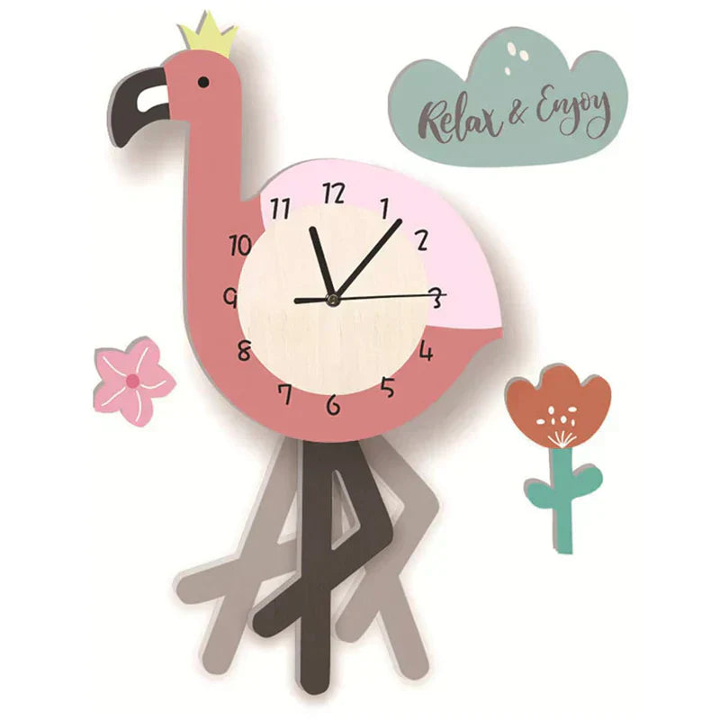 Kids Wall Clock  Bumble Bee Pendulum Design - Detailed view