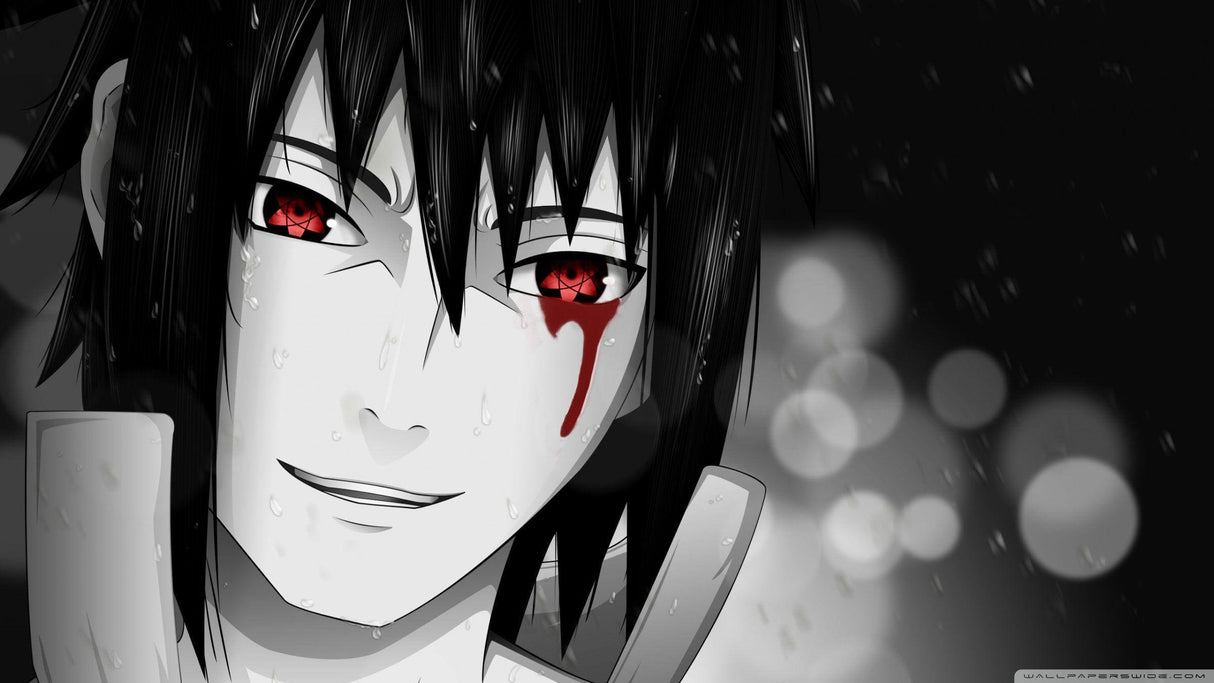 Design file of anime eyes pattern showing intricate red and black details