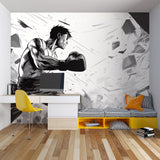 Sports themed anime wallpaper bringing energy to modern office space