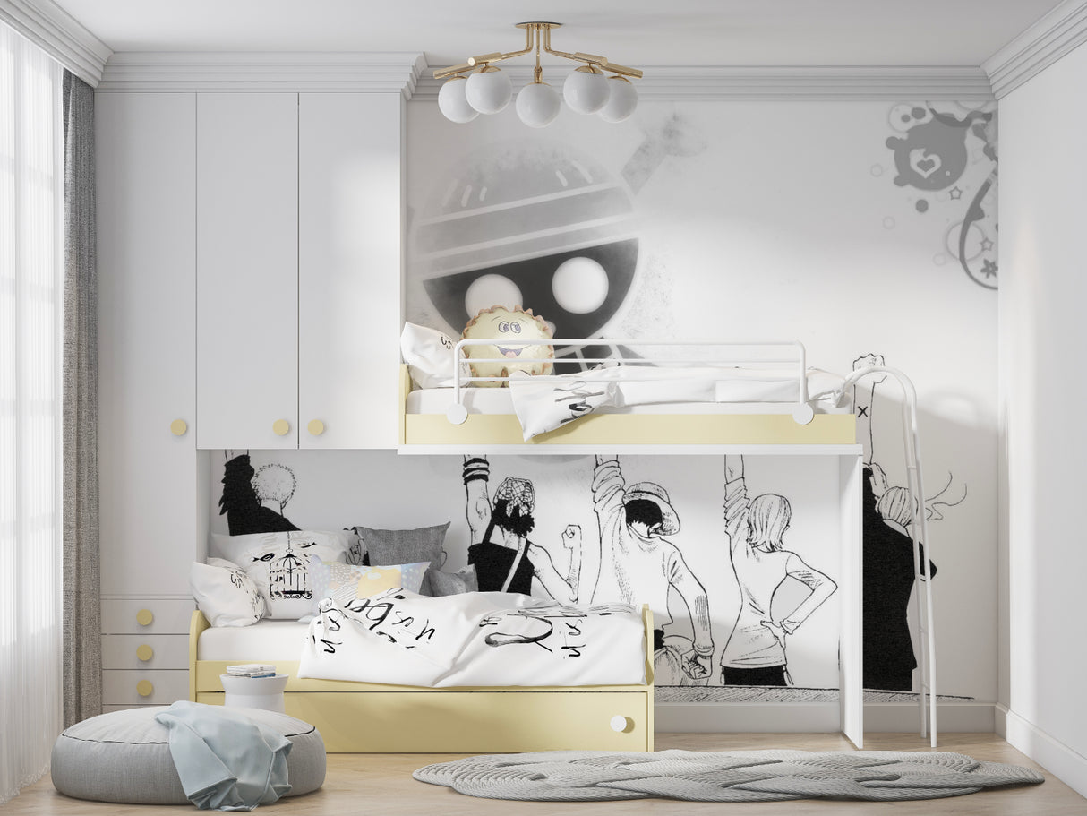 Anime wall design transforming modern office space