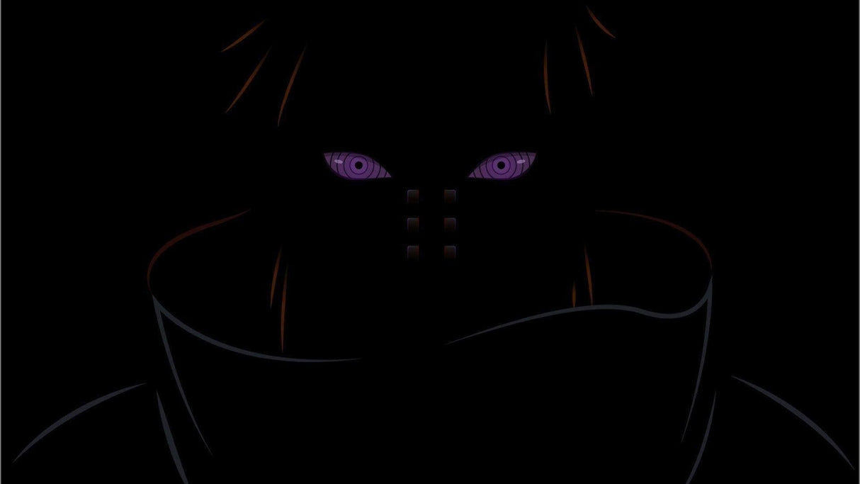 Design file showing detailed purple anime eyes pattern on black background