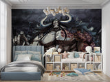 Anime Wall Mural bringing energy to entertainment room setup