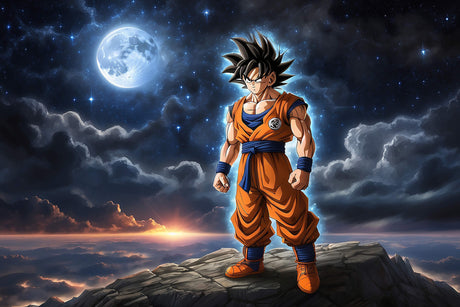 Dragon Ball night sky design file showing detailed starlit pattern and character artwork
