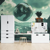 Dragon Ball themed wall design showcased in a collector's room setting