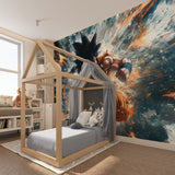 Dragon Ball Z battle scene transforming home office space