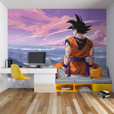 Anime mountain scene wallpaper creating epic atmosphere in fan cave