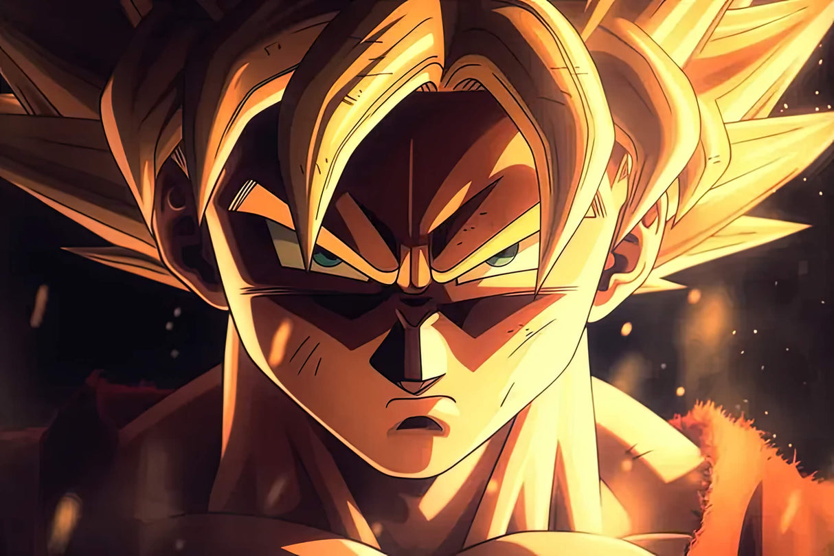 Dragon Ball Z warrior design file showing detailed anime artwork and vibrant color palette